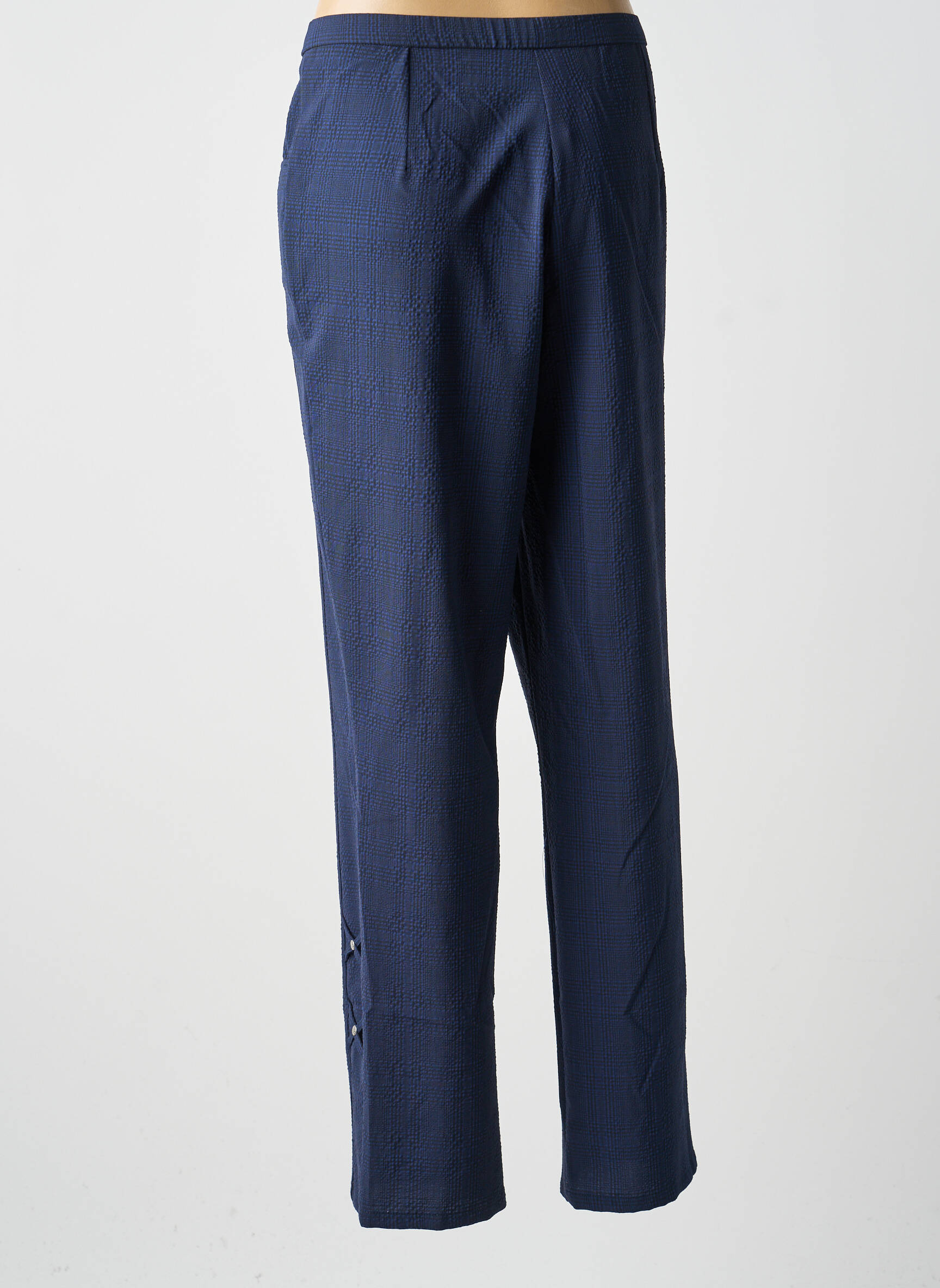 Pantalon droit stretch taille normale bleu FRANCE RIVOIRE femme
