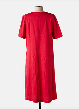 Robe mi-longue manches courtes manches courtes rouge MARIA BELLENTANI femme