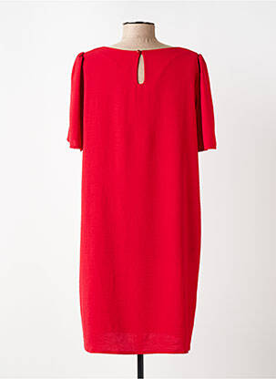 Robe courte manches courtes manches courtes rouge GEVANA femme
