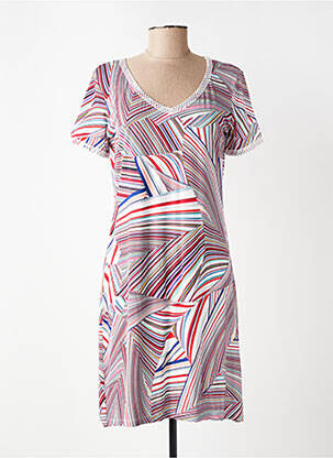 Robe courte manches courtes manches courtes rouge LO! LES FILLES femme