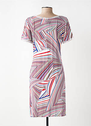 Robe courte manches courtes manches courtes rouge LO! LES FILLES femme