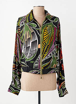 Blouson effet matière satinée noir LOLA CASADEMUNT femme