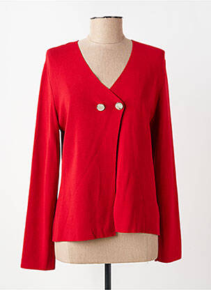 Gilet manches longues stretch rouge MARIA BELLENTANI femme
