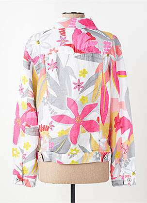 Veste casual poignets boutonnés avec fente blanc DOLCEZZA femme
