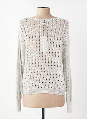 Pull col bateau manches longues argent MARIA BELLENTANI femme