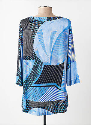 T-shirt manches 3/4 manches 3/4 bleu MARIA BELLENTANI femme