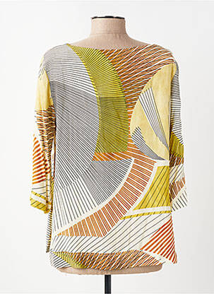 Blouse manches 3/4 manches 3/4 jaune MARIA BELLENTANI femme