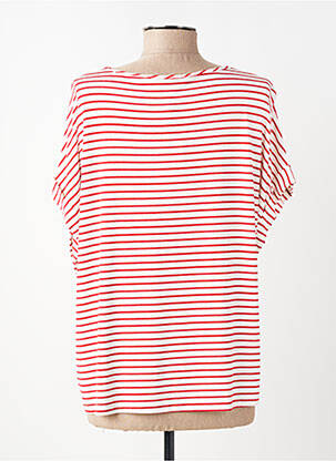 T-shirt coupe droite manches courtes rouge MARIA BELLENTANI femme