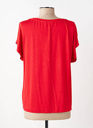 T-shirt coupe droite manches courtes rouge ELEONORA AMADEI femme