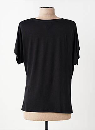 T-shirt coupe droite manches courtes noir ELEONORA AMADEI femme