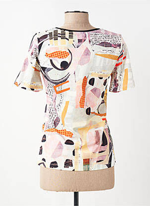 T-shirt imprimé fantaisie manches courtes beige DOLCEZZA femme
