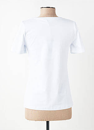 T-shirt sérigraphie avec strass manches courtes blanc DOLCEZZA femme