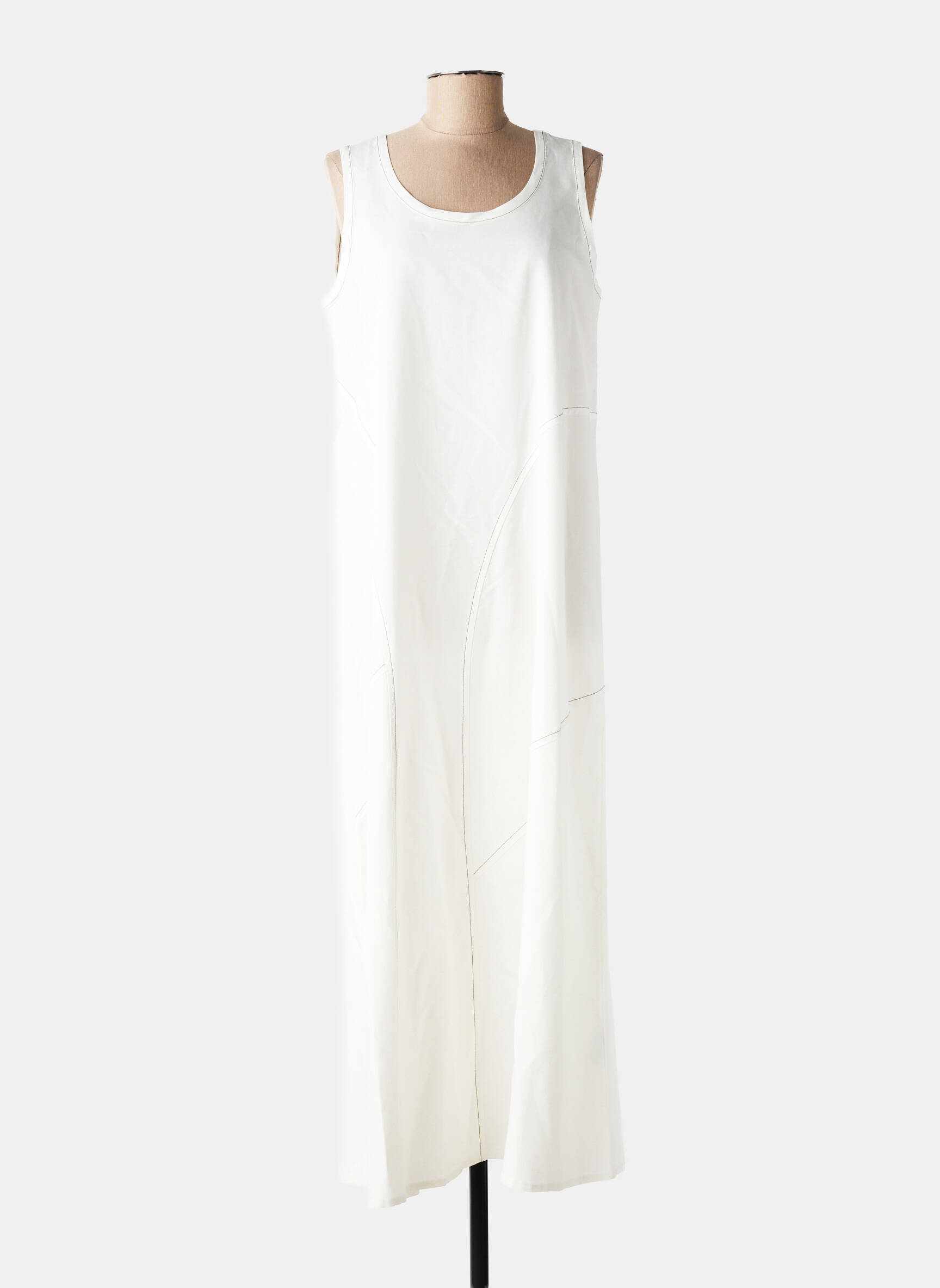 Robe longue sans manche sans manche beige MARIA BELLENTANI femme