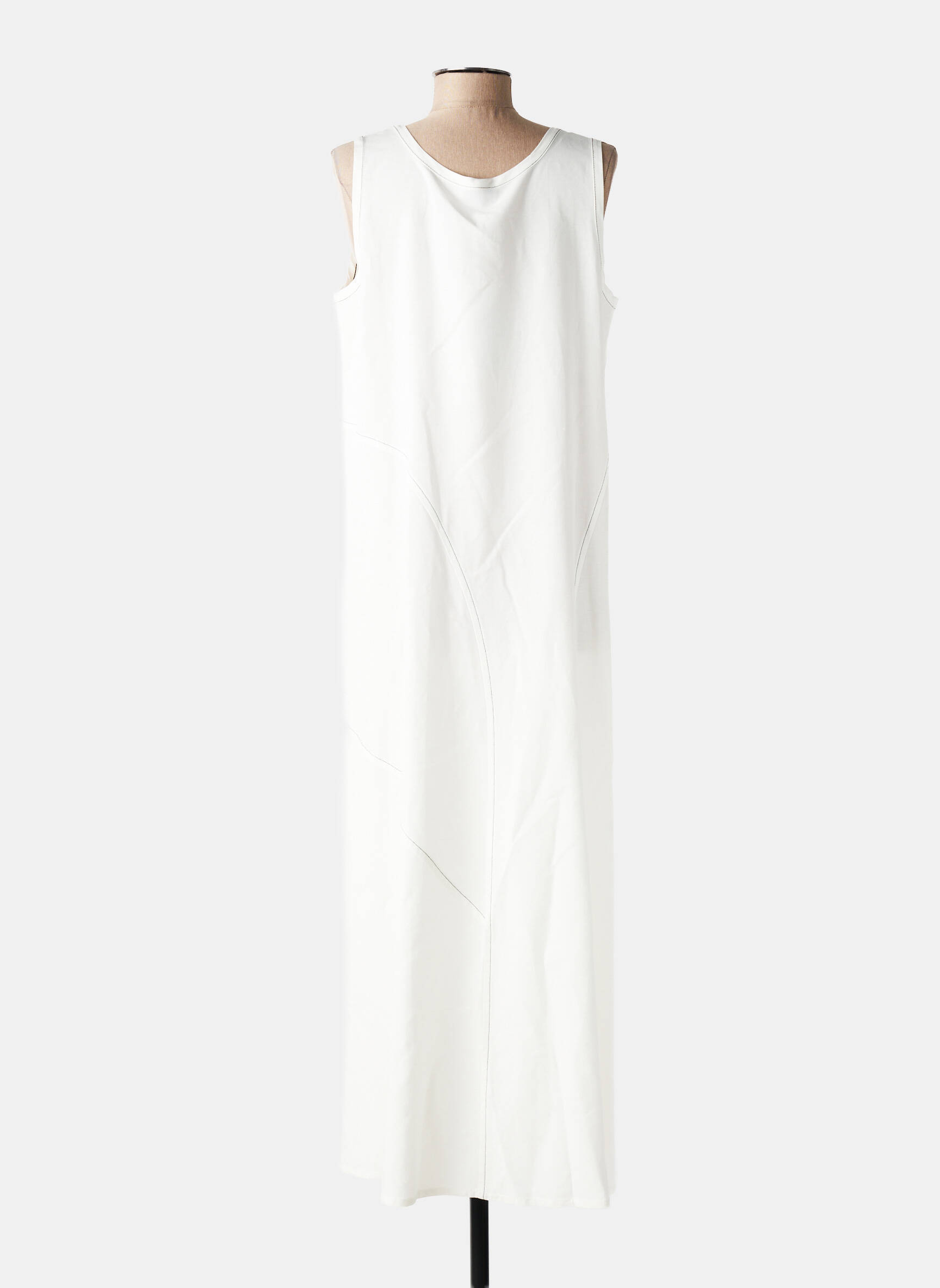 Robe longue sans manche sans manche beige MARIA BELLENTANI femme