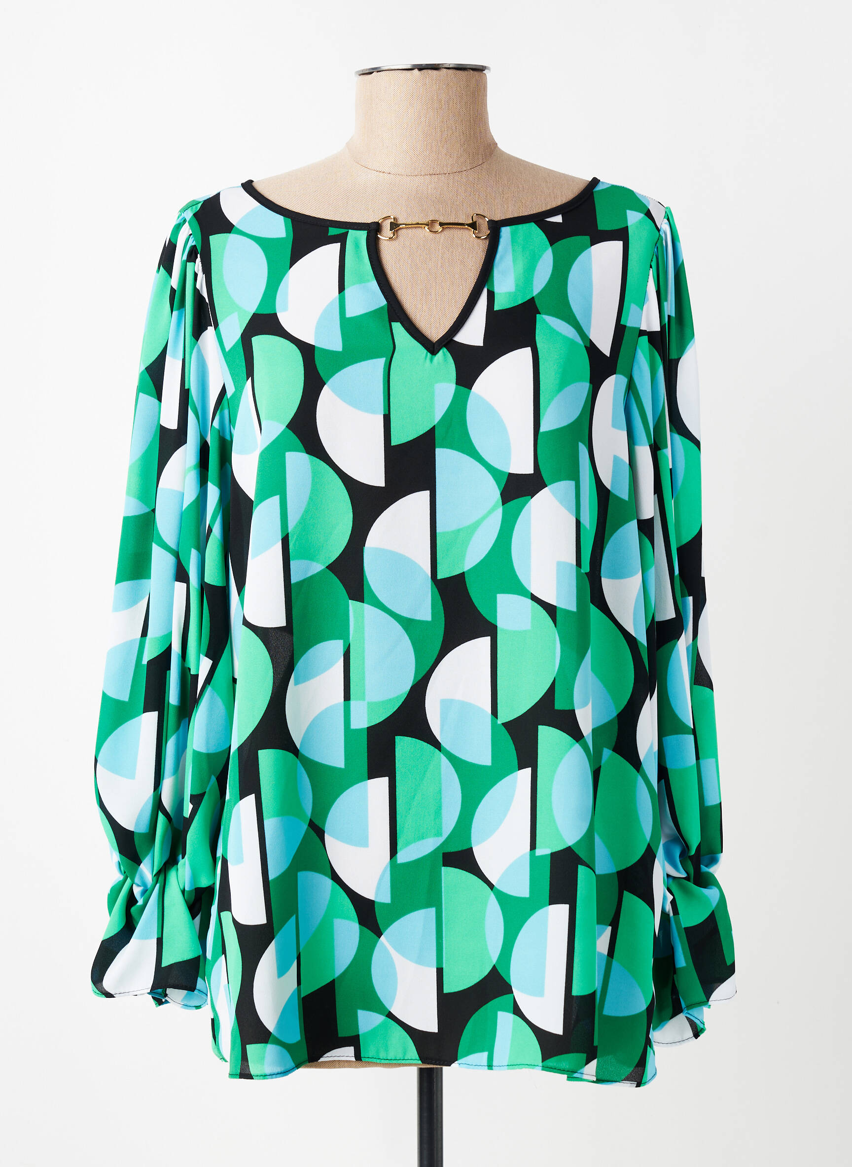 Blouse manches longues manches longues vert JOSEPH RIBKOFF femme