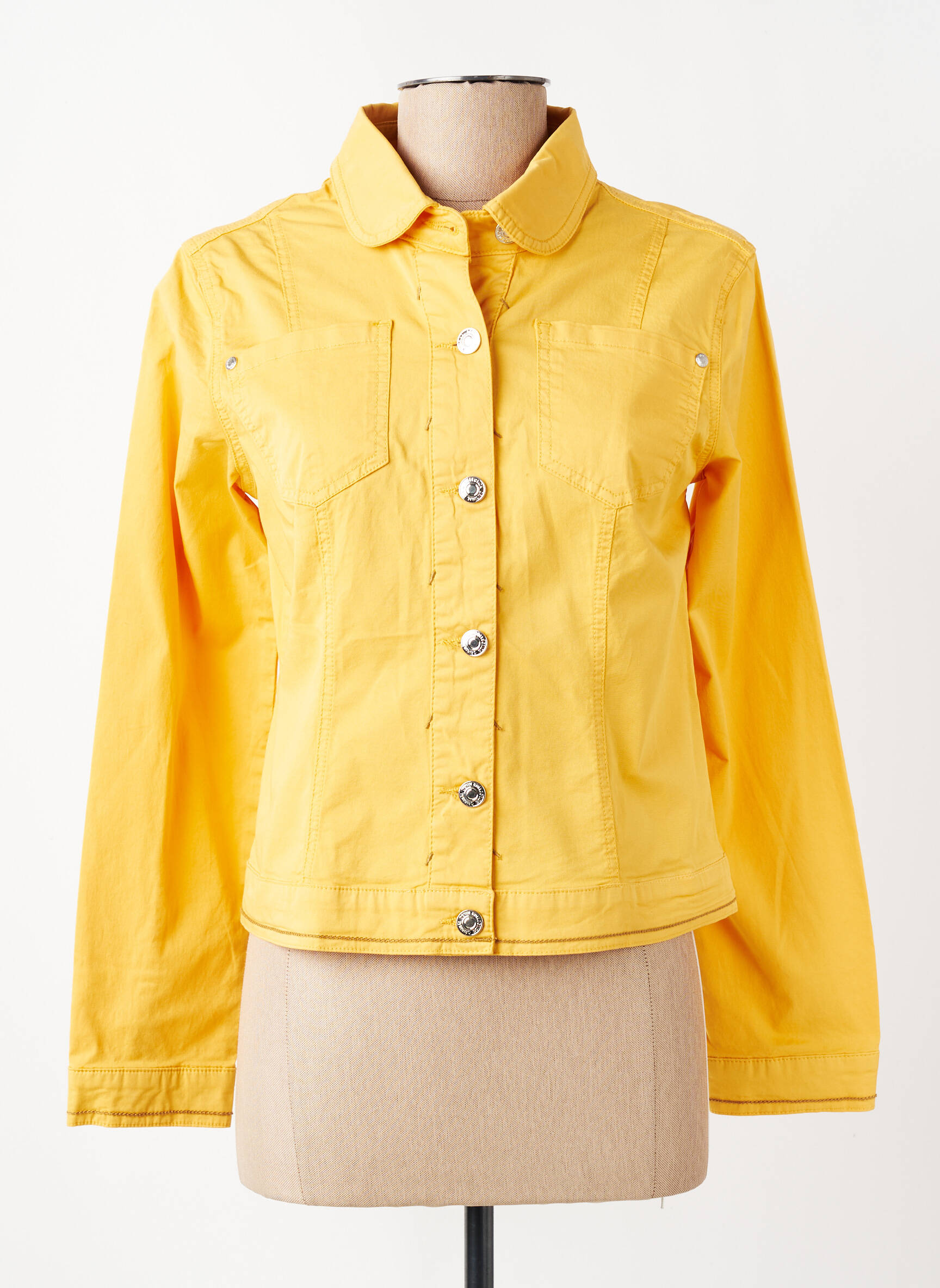 Veste casual poignets boutonnés avec fente jaune FUEGO WOMAN femme