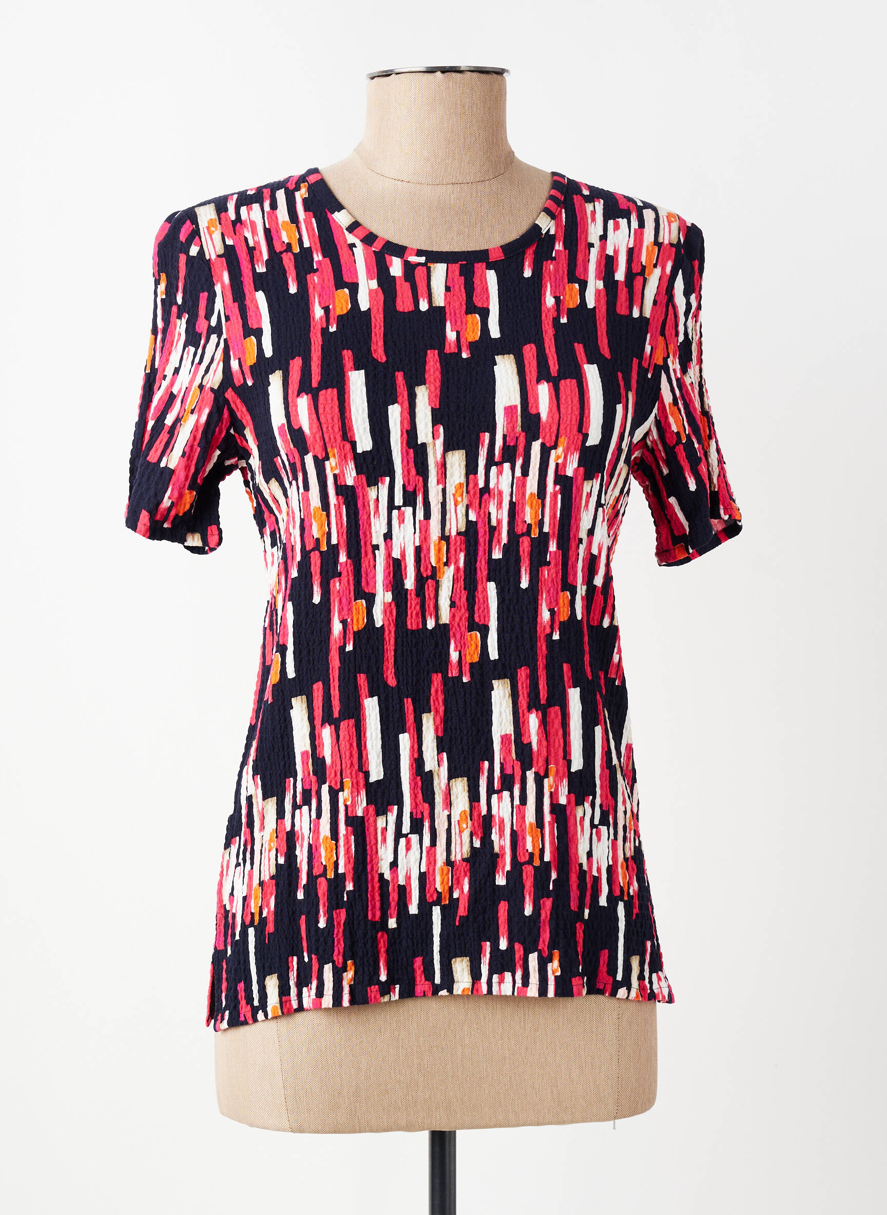 T-shirt stretch manches courtes rouge GEVANA femme