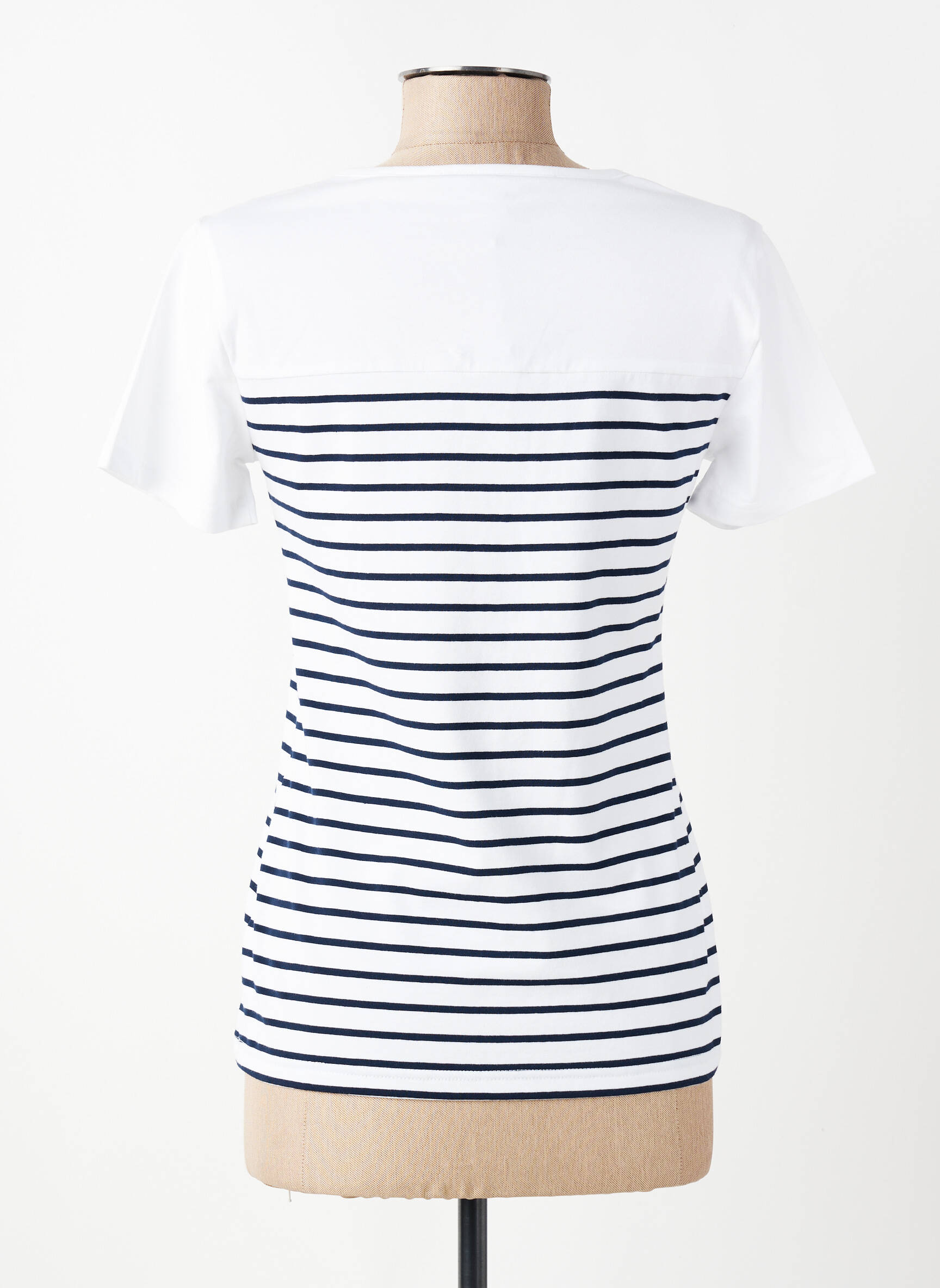 T-shirt sérigraphie avec strass manches courtes bleu ANANKE femme
