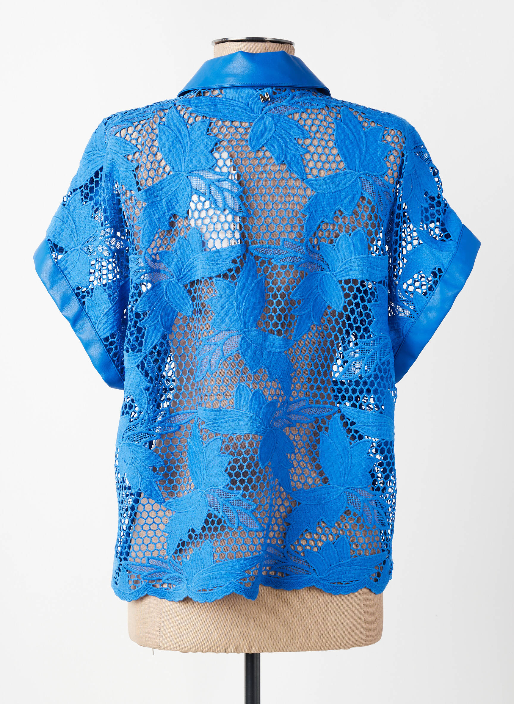 Chemisier coupe droite manches courtes bleu LOLA CASADEMUNT femme