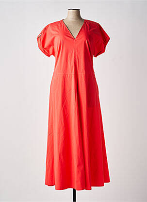 Robe longue manches courtes manches courtes rouge EVA KAYAN femme