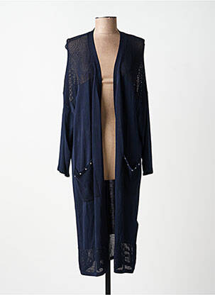 Gilet manches longues stretch bleu JOSEPH RIBKOFF femme