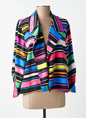 Veste casual col tailleur bleu JOSEPH RIBKOFF femme