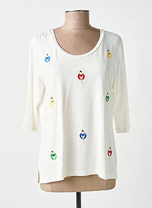 T-shirt manches 3/4 manches 3/4 beige ANANKE femme