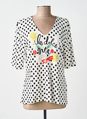 T-shirt col v manches courtes beige ANANKE femme