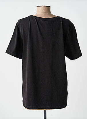 T-shirt sérigraphie avec strass manches courtes noir DOLCEZZA femme
