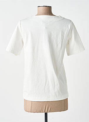 T-shirt sérigraphie manches courtes beige LEO & UGO femme