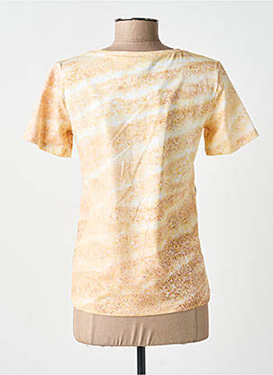 T-shirt imprimé fantaisie manches courtes beige LEO & UGO femme
