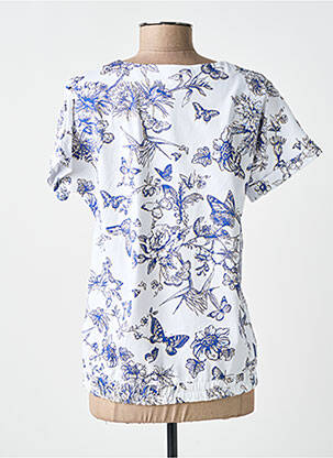 T-shirt stretch manches courtes bleu LEO & UGO femme
