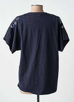 T-shirt coupe droite manches courtes bleu MARIA BELLENTANI femme