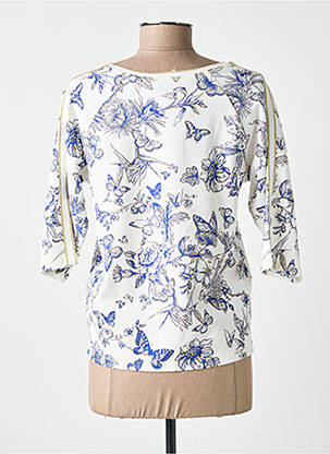 Top stretch manches 3/4 bleu LEO & UGO femme