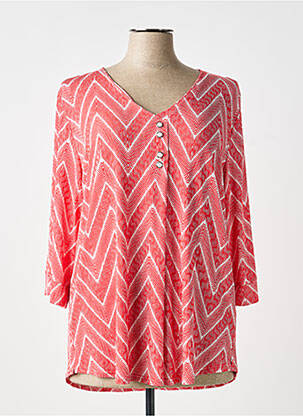 Blouse manches 3/4 manches 3/4 rouge GEVANA femme