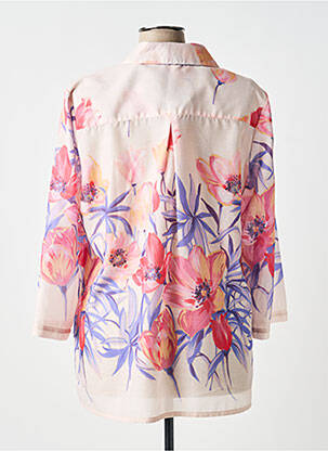 Chemisier imprimé fleurs manches 3/4 rose ELEONORA AMADEI femme