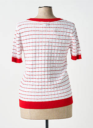 Pull stretch manches courtes rouge LEO & UGO femme