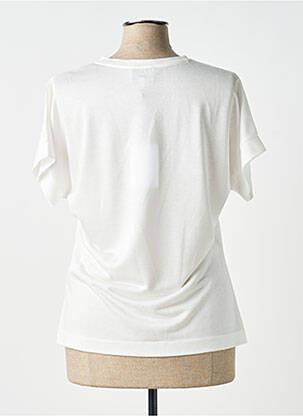 T-shirt imprimé fantaisie manches courtes blanc LEO & UGO femme