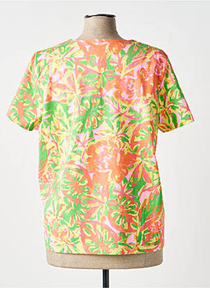 T-shirt imprimé fantaisie manches courtes orange LEO & UGO femme