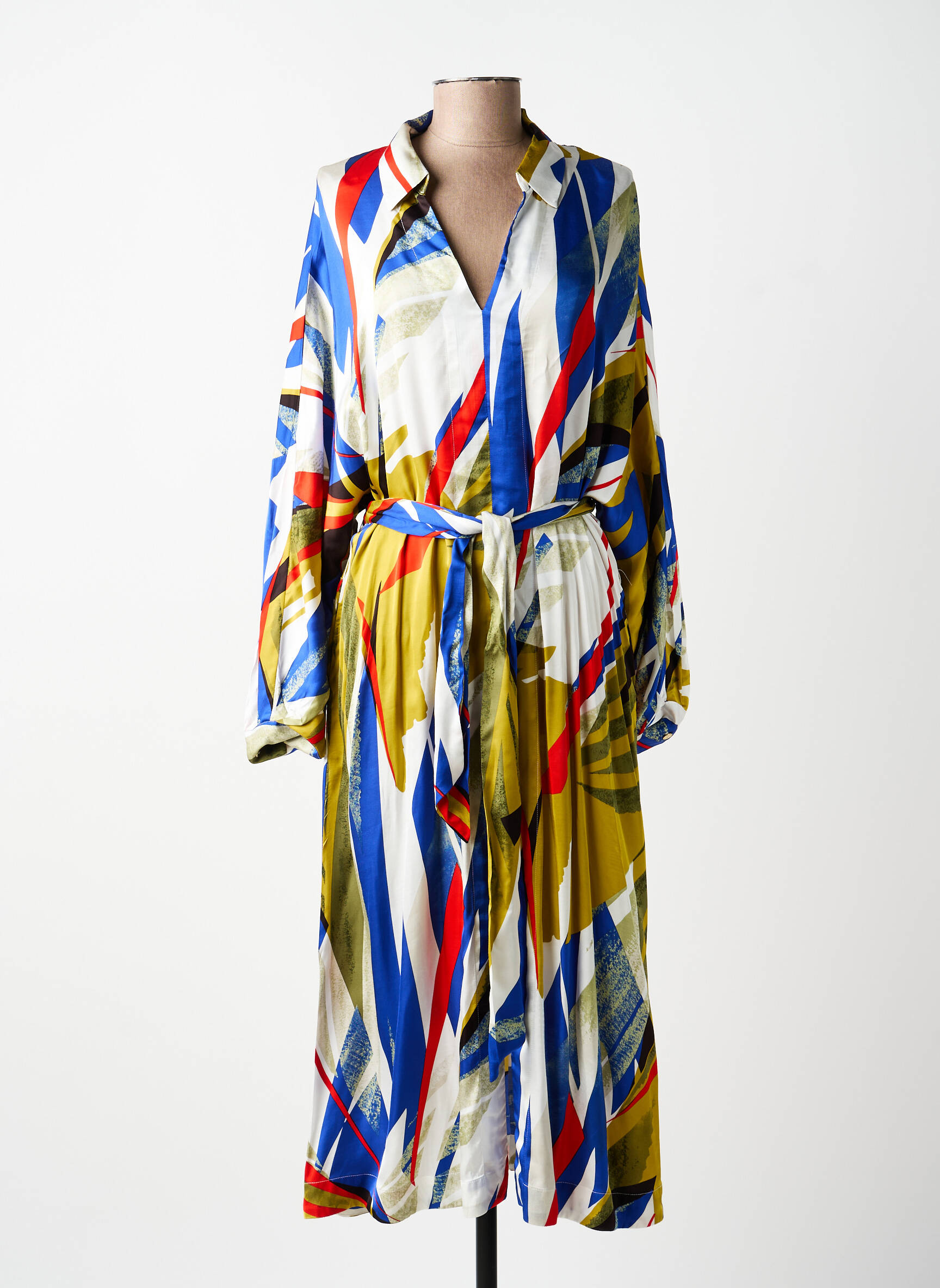Robe longue manches longues manches longues bleu LOLA CASADEMUNT femme