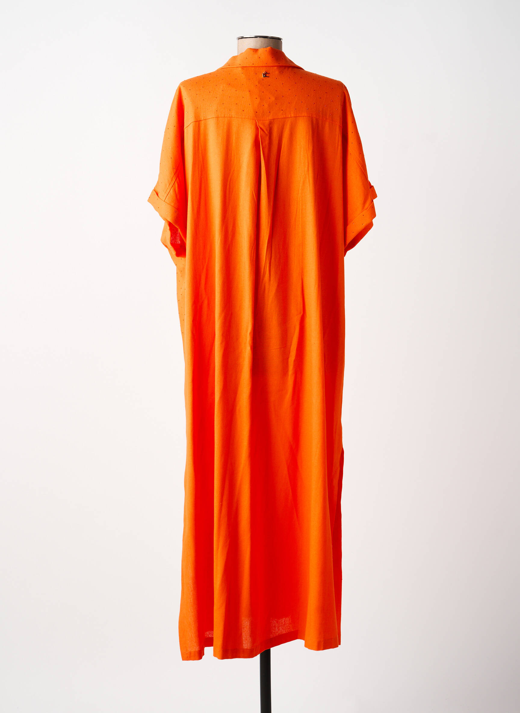 Robe longue manches courtes manches courtes orange LOLA CASADEMUNT femme