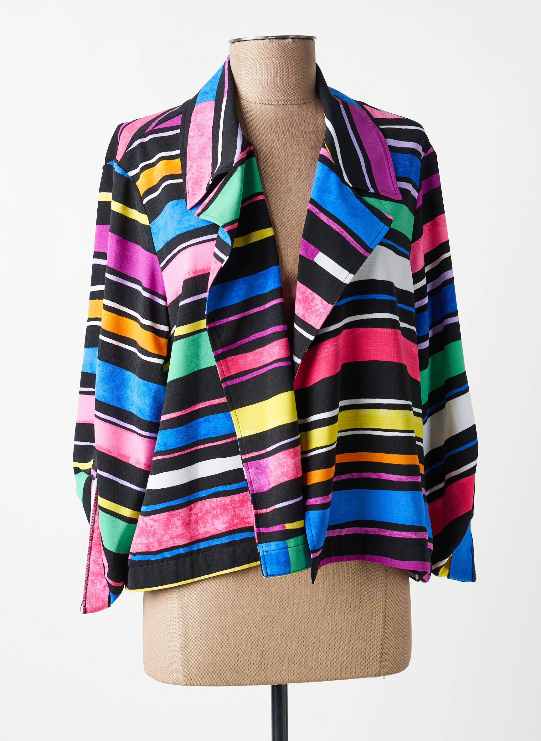Veste casual col tailleur bleu JOSEPH RIBKOFF femme