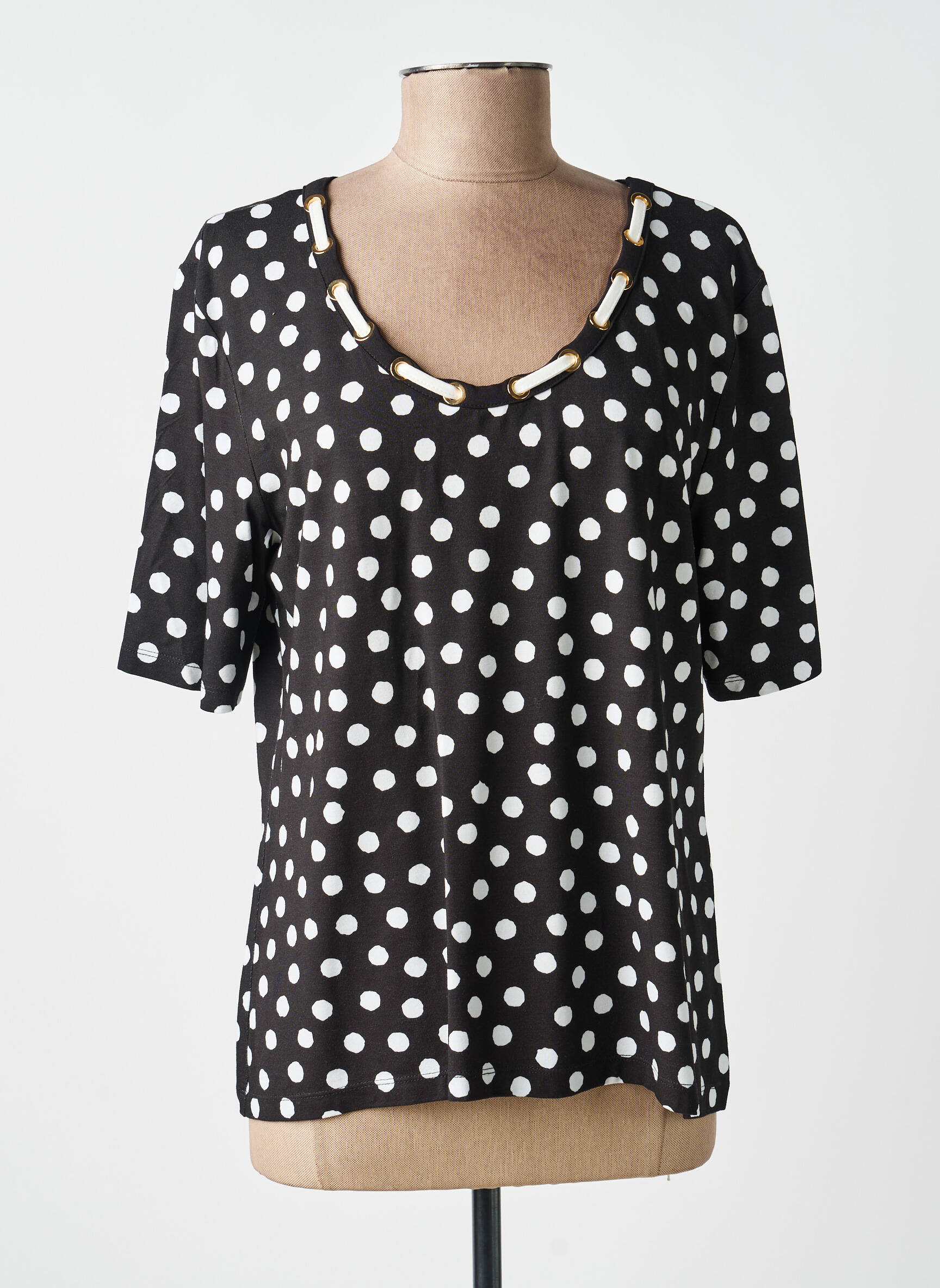 T-shirt stretch manches courtes noir ANANKE femme