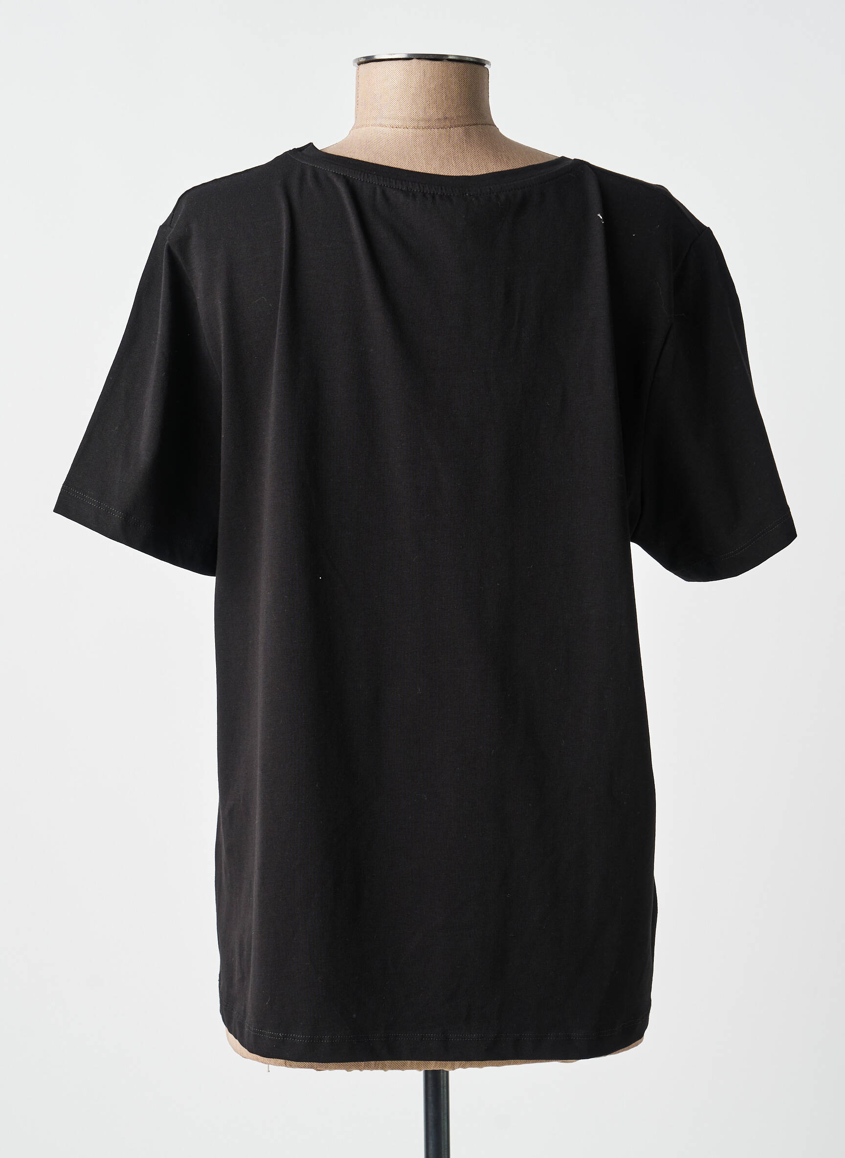 T-shirt coupe droite manches courtes noir DOLCEZZA femme