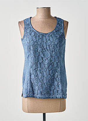 Top coupe cintrée sans manche bleu MERI & ESCA femme