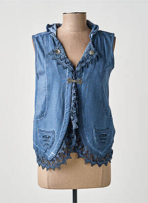 Gilet sans manche coupe cintrée bleu MERI & ESCA femme