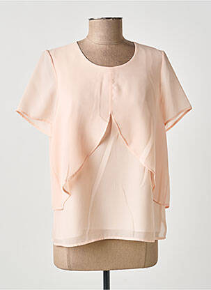 Top coupe fluide manches courtes rose GUY DUBOUIS femme