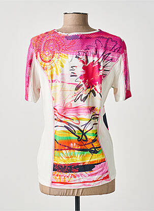 T-shirt imprimé fantaisie manches courtes rose GUY DUBOUIS femme