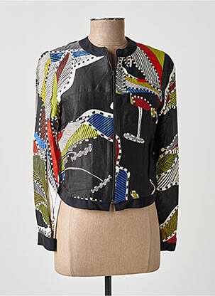 Veste casual col rond noir MERI & ESCA femme