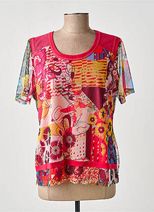 Top stretch manches courtes rose GUY DUBOUIS femme